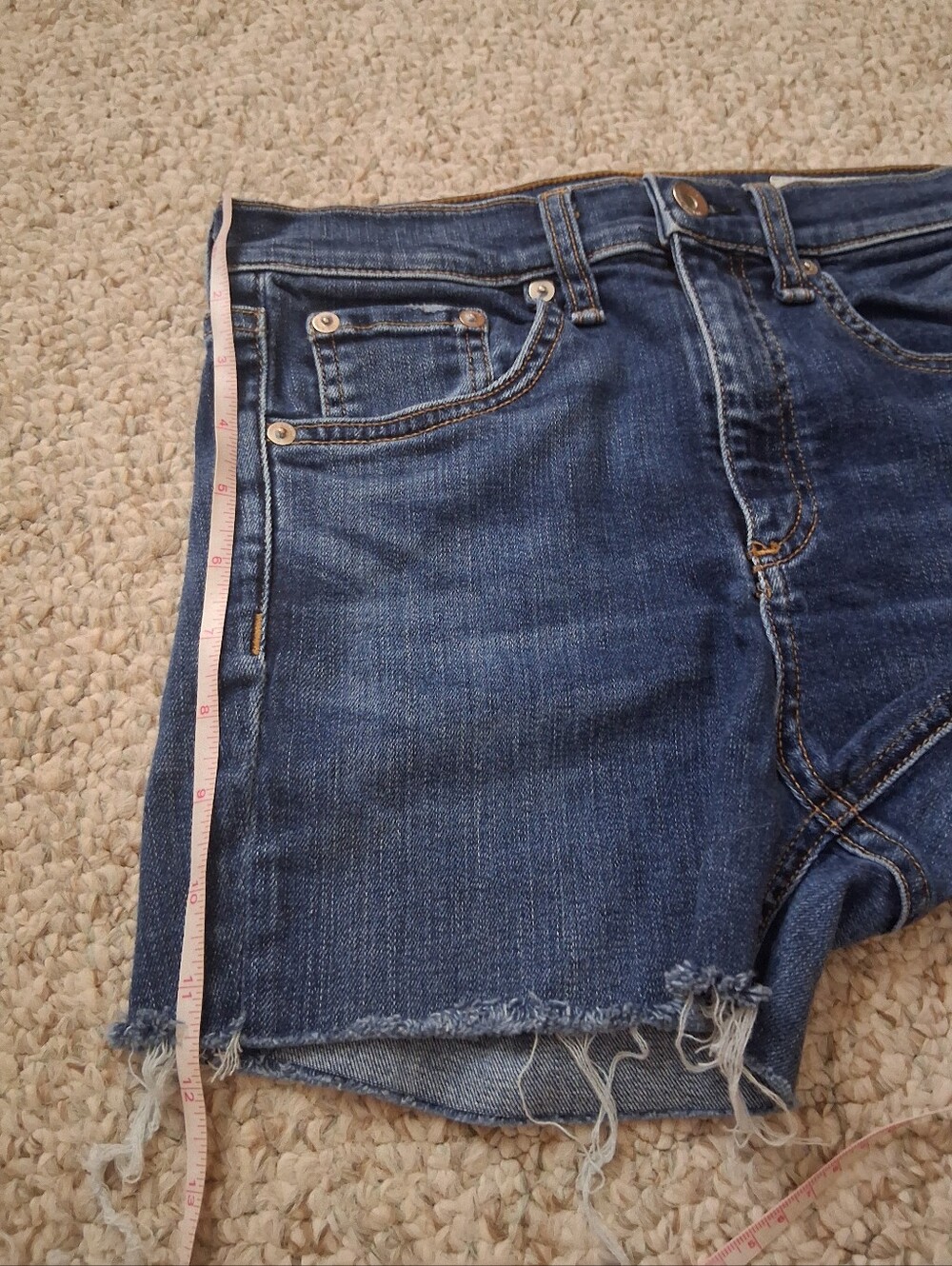 Rag & Bone High Rise Denim Shorts - Picture 7 of 8